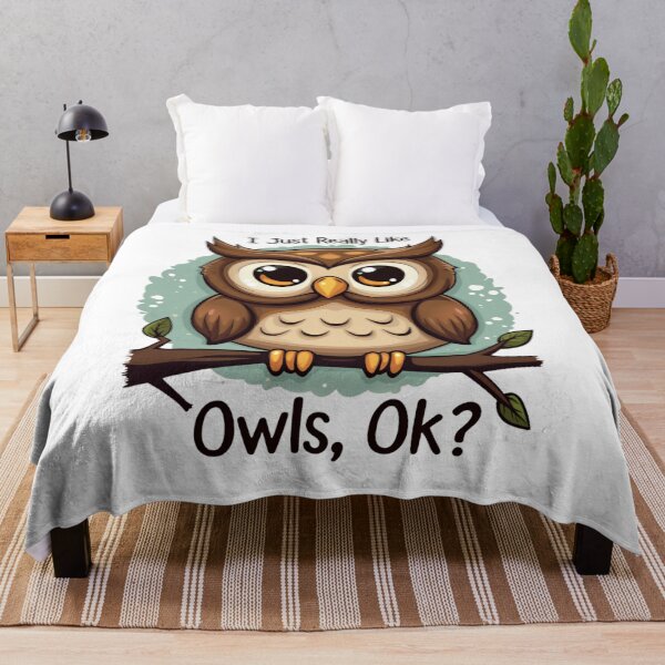Item preview, I Just Really Like Owls Ok? Funny Owl Lovers designed and sold by ArtFromBeyond.