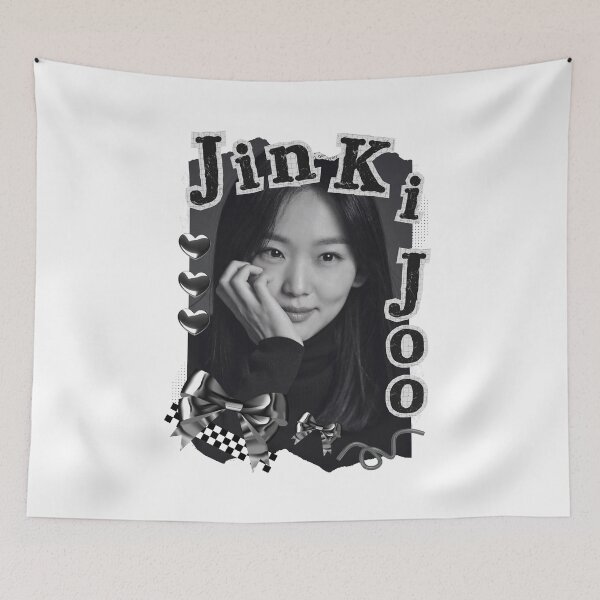 Item preview, Jin Ki-joo Korean Actress Black and White Collage Design designed and sold by AJUNICE STUDIO.