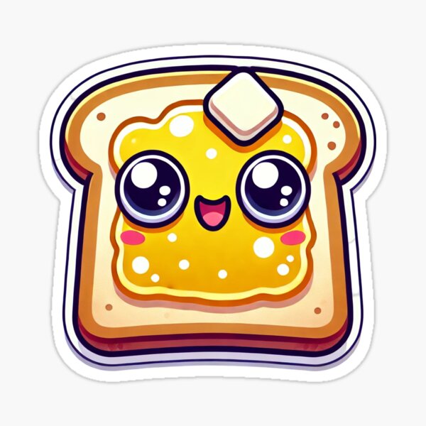 Cheerful Toast Sticker