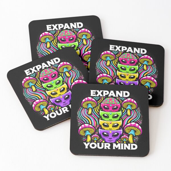 Item preview, Psychedelic Alien and Mushroom Design - Vibrant Cosmic Art with Retro Aesthetic and Extraterrestrial Vibes designed and sold by DrawHandArt.