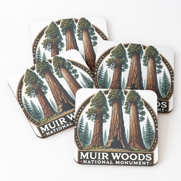Item preview, Muir Woods National Monument Large Tree Trunks Emblem designed and sold by erkinmaddison.