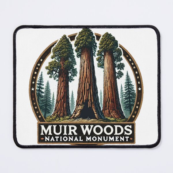 Item preview, Muir Woods National Monument Large Tree Trunks Emblem designed and sold by erkinmaddison.