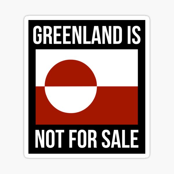 Vista previa del artículo con la obra «Groenlandia no está en venta», diseñado y vendido por Rachel the Artist .