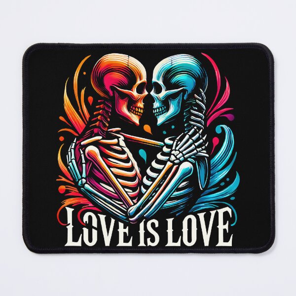 Item preview, Romantic Neon Skeleton Couple Design - Vibrant Love Art with Bold Colors and Edgy Aesthetic designed and sold by DrawHandArt.