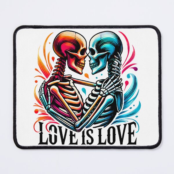 Item preview, Romantic Neon Skeleton Couple Design - Vibrant Love Art with Bold Colors and Edgy Aesthetic designed and sold by DrawHandArt.