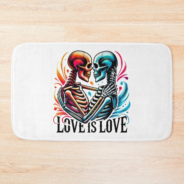 Item preview, Romantic Neon Skeleton Couple Design - Vibrant Love Art with Bold Colors and Edgy Aesthetic designed and sold by DrawHandArt.