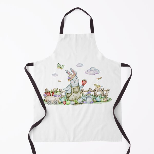 Item preview, watercolors illustrations Garden Friends: Bunnies and Hedgehogs designed and sold by NelenaArt.