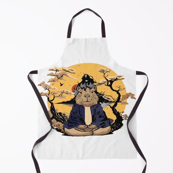 Item preview, samurai capybara meditating designed and sold by riosaygili.