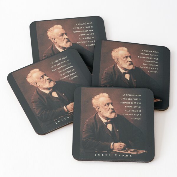 Item preview, Citation de Jules Verne: La réalité nous livre des faits si romanesques que l'imagination elle-même ne pourrait rien y ajouter. designed and sold by artbleed.