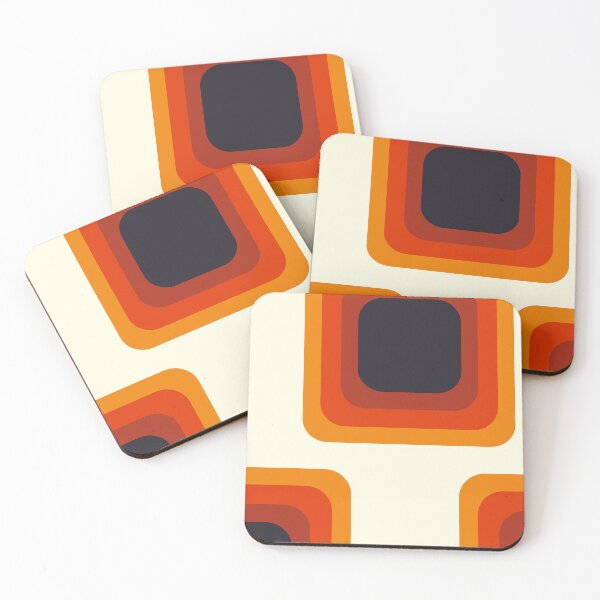Item preview, 70s Aesthetic | Orange Retro Geometric Pattern designed and sold by A-Deco.