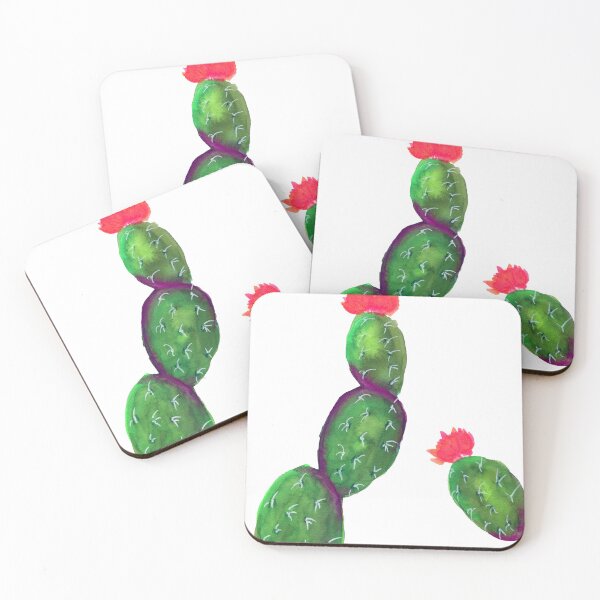 Item preview, Hot pink flowering cactus watercolor painting designed and sold by AnissaF.