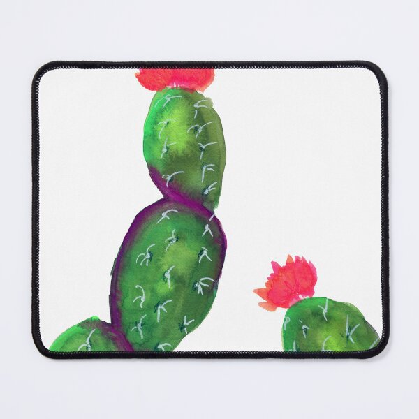 Item preview, Hot pink flowering cactus watercolor painting designed and sold by AnissaF.