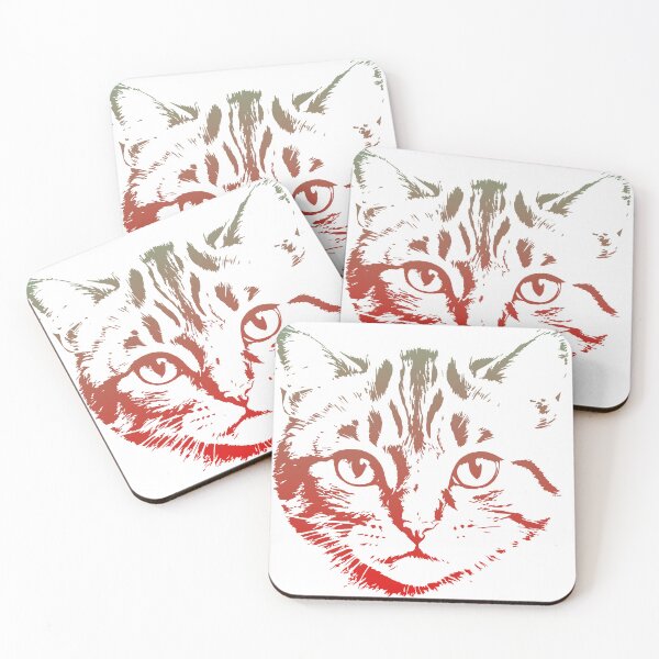 Item preview, cat head motif designed and sold by MartyAart.
