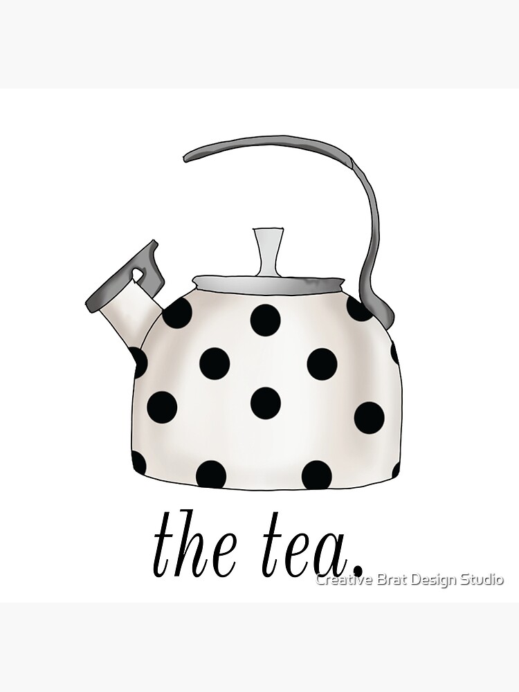 The Tea Kettle Gossip Drama Pun Chic Fashionable Polka Dot Kate Spade  Inspired