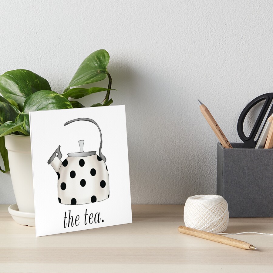 The Tea Kettle Gossip Drama Pun Chic Fashionable Polka Dot Kate Spade  Inspired