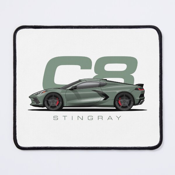 Item preview, Chevy Corvette C8 Green Illustration designed and sold by blackdogshop.