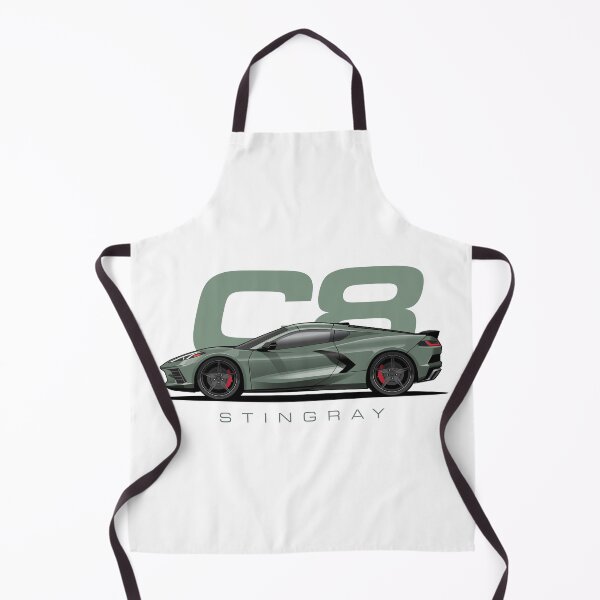 Item preview, Chevy Corvette C8 Green Illustration designed and sold by blackdogshop.