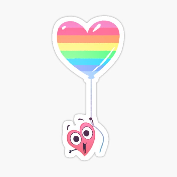 In a Heartbeat - Rainbow Heart Sticker