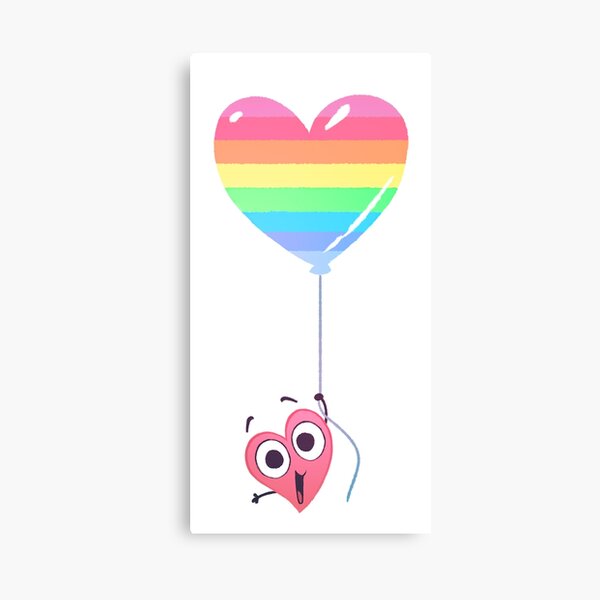 In a Heartbeat - Rainbow Heart Canvas Print