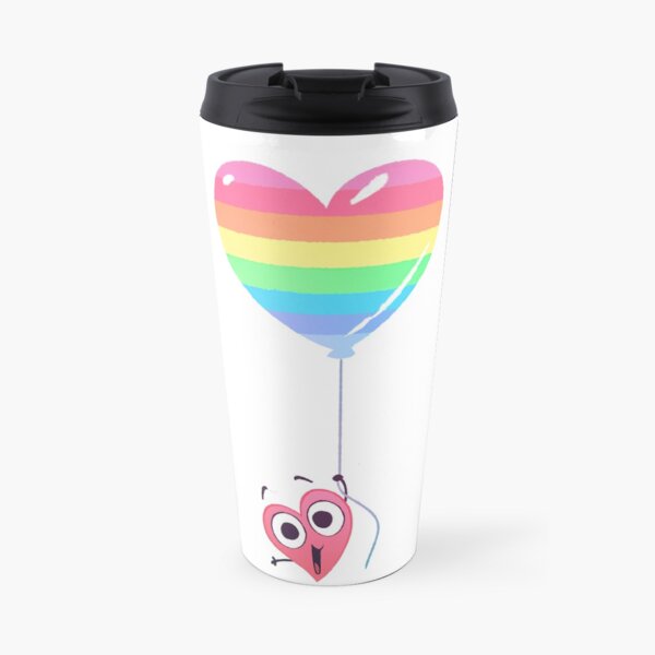 In a Heartbeat - Rainbow Heart Travel Mug
