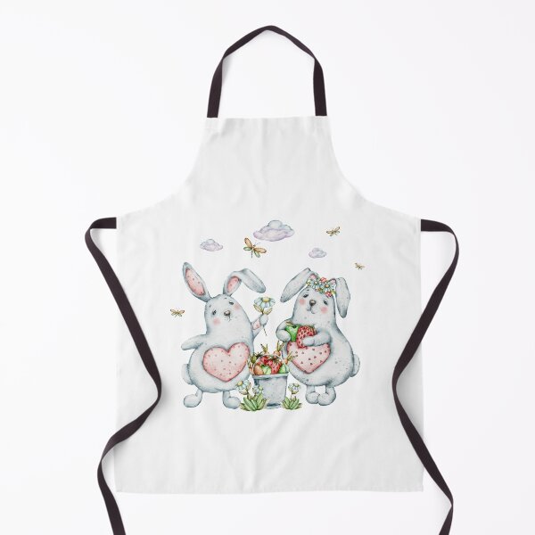 Item preview, watercolors illustrations Garden Friends: Bunnies and Hedgehogs designed and sold by NelenaArt.