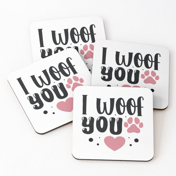 Item preview, I Woof You – Cute Dog Love Design designed and sold by CleanDecor.