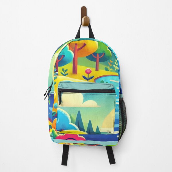 Item preview, Colorful River Scenery in Cartoon Style designed and sold by Zeeshankhan1345.