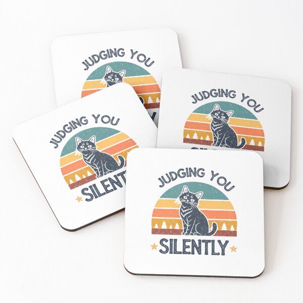 Item preview, Judging You Silently, Cat - Funny and Relatable Cat Meme Design designed and sold by Colorful-Garden.