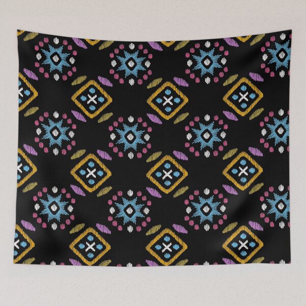 Item preview, Seamless geometrical vector pattern, satin stitch embroidery designed and sold by Familyshmot.