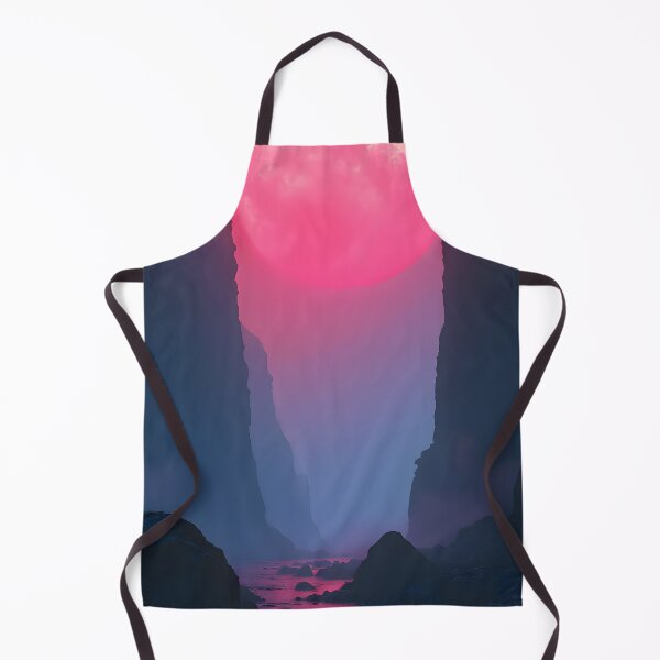 Item preview, Magical Canyon Moonrise - Surreal pink moonscape designed and sold by SynthstarShop.