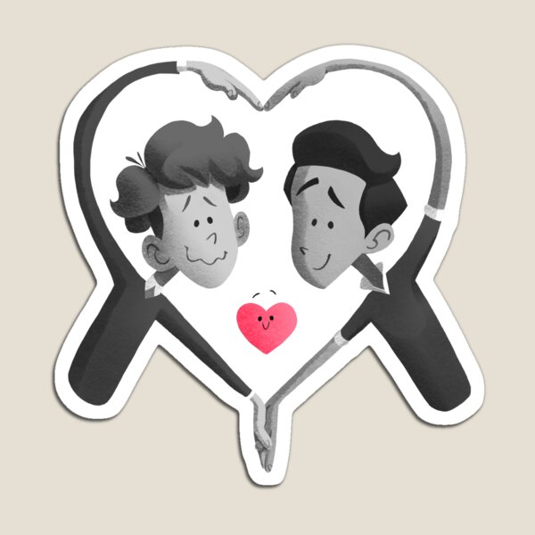 In a Heartbeat - Noodle Arm Heart Magnet