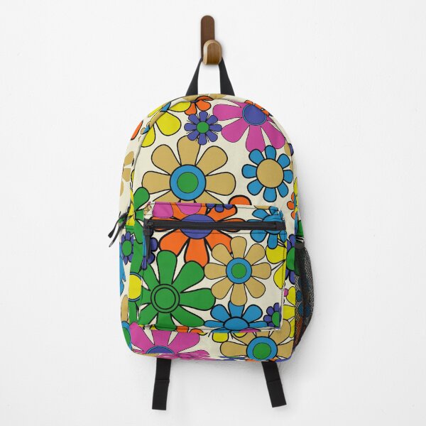 Item preview, Groovy Retro Garden Flowers 60s 70s Vibrant Colorful Floral Pattern designed and sold by kierkegaard.