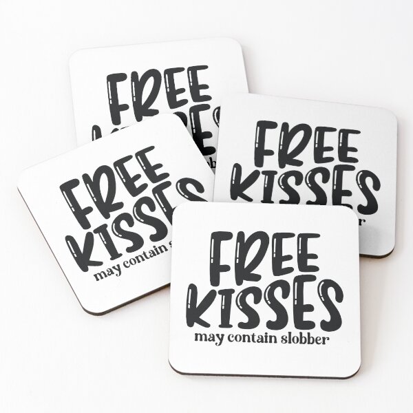 Item preview, Free Kisses, May Contain Slobber – Fun Valentine Design designed and sold by CleanDecor.