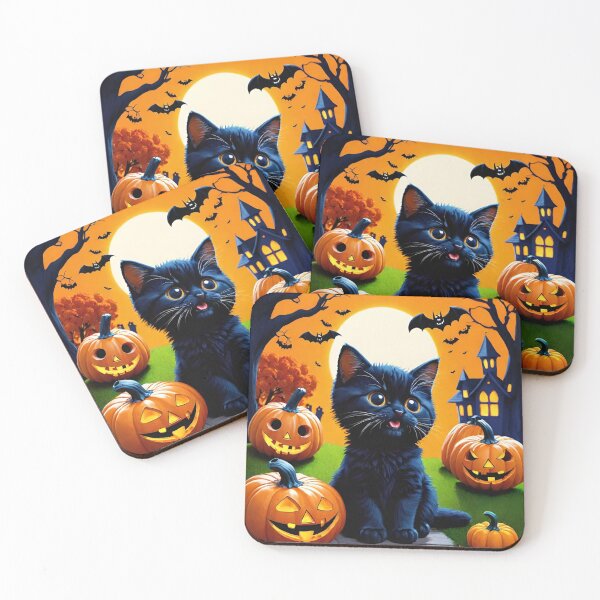 Item preview, Black cat cub in halowwen designed and sold by DreamistStore.