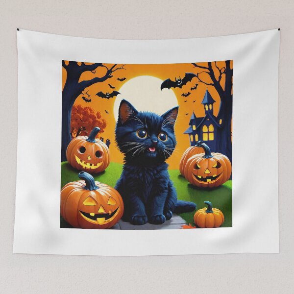 Item preview, Black cat cub in halowwen designed and sold by DreamistStore.