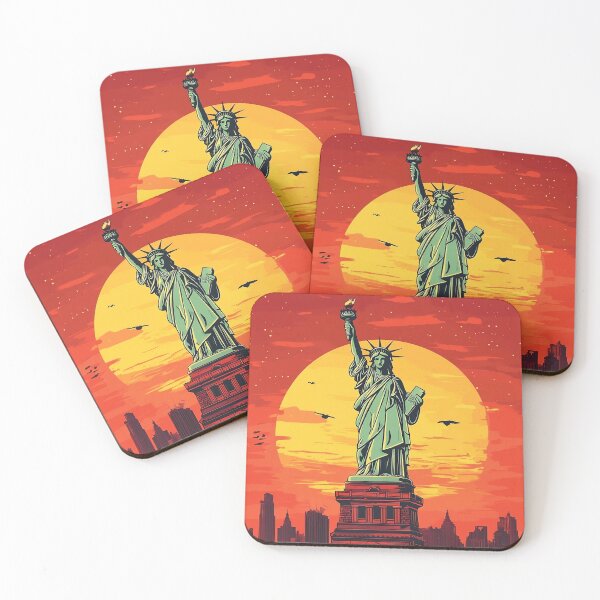 Item preview, New York City Statue of Liberty Travel Poster Art designed and sold by capoeraz.