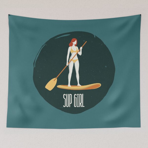 Item preview, Stand Up Paddle Board SUP Girl Retro designed and sold by RTeeSTS.