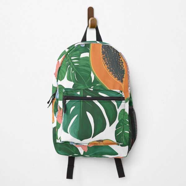 Item preview, Papaya and monstera leaves pattern designed and sold by Haji Kamora.