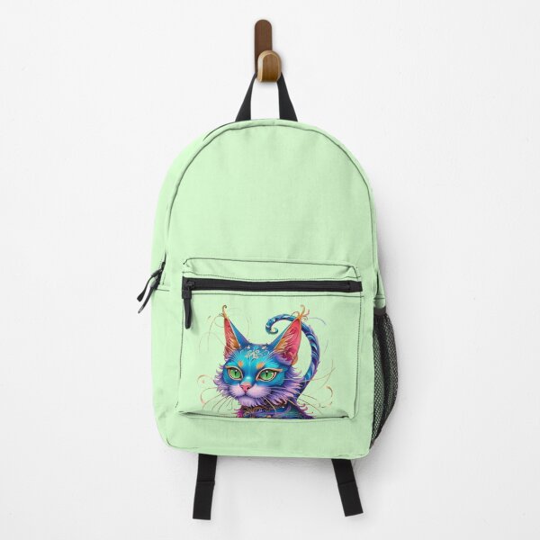 Item preview, Cat in colourful tattoos design designed and sold by ExploreAura Studio.