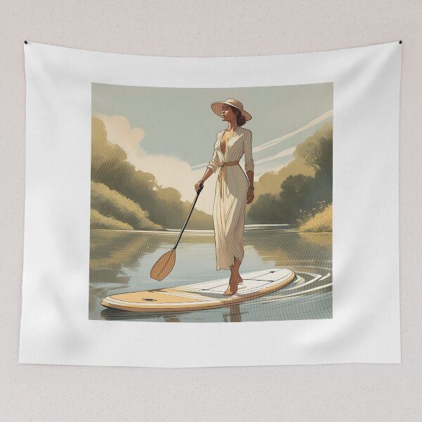 Item preview, Stand Up Paddle Board SUP Lady Retro designed and sold by RTeeSTS.