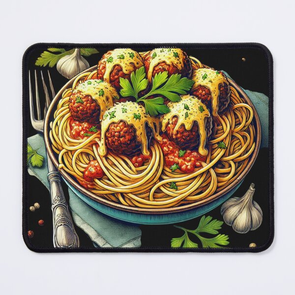 Item preview, Cheesy Spaghetti and Meatballs - Mouthwatering Food designed and sold by Desireehaz.