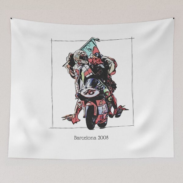 Item preview, Barcelona 2008 | Valentino Rossi’s Iconic Victory Celebration designed and sold by TeeFuel.