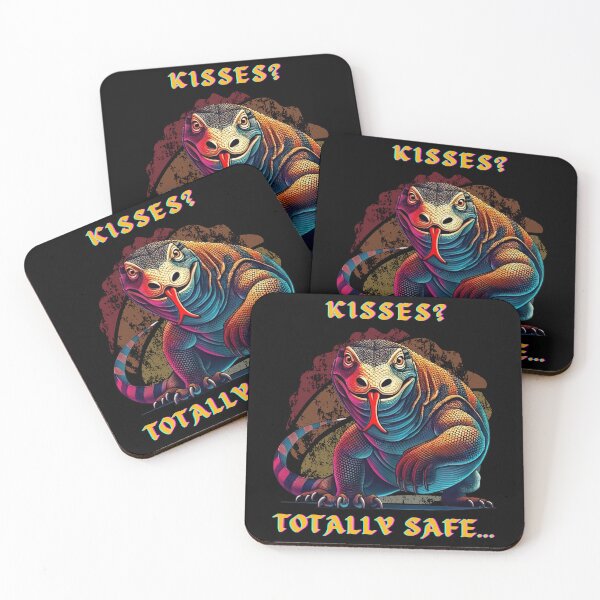 Item preview, 'Kisses? Totally Safe.' Komodo Dragon designed and sold by Tiszert.