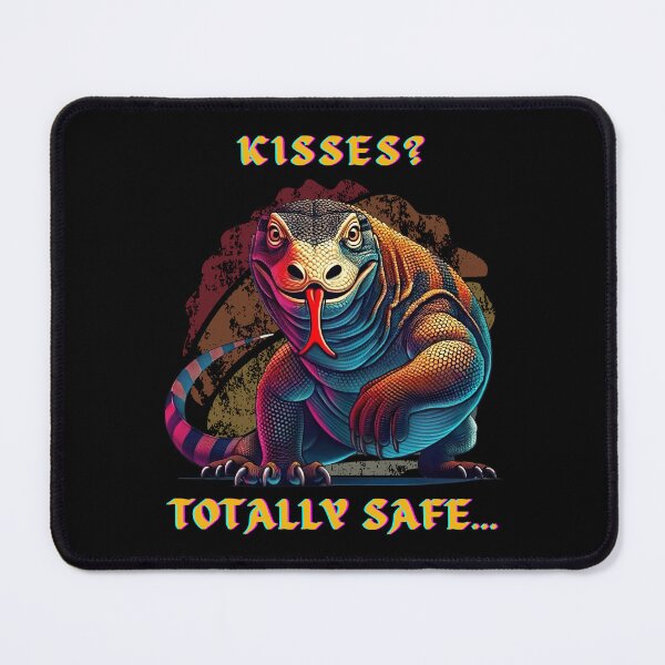 Item preview, 'Kisses? Totally Safe.' Komodo Dragon designed and sold by Tiszert.