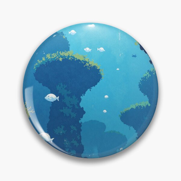 Item preview, Suspended oasis glowing fish beneath liquid skies designed and sold by MadeByHaresShop.