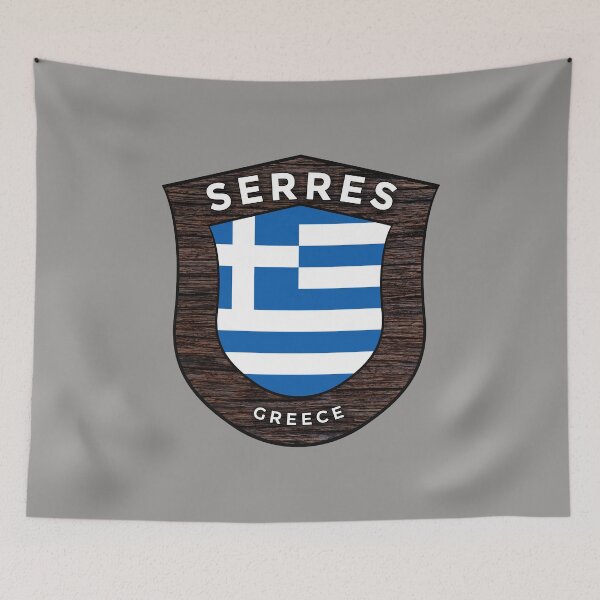 Item preview, Serres Greece Emblem Flag designed and sold by World Designs.