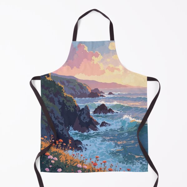 Item preview, S glow coastal cliffs in blossoms designed and sold by MadeByHaresShop.