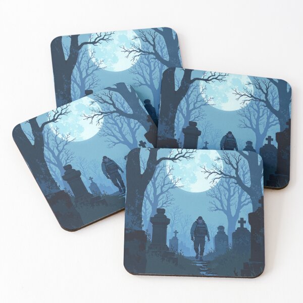 Item preview, Whispering shadows fogbound graveyard twilight designed and sold by MadeByHaresShop.