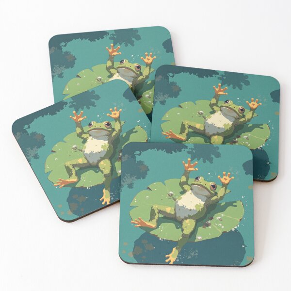 Item preview, Frolicking frog a symphony of joy in the designed and sold by MadeByHaresShop.