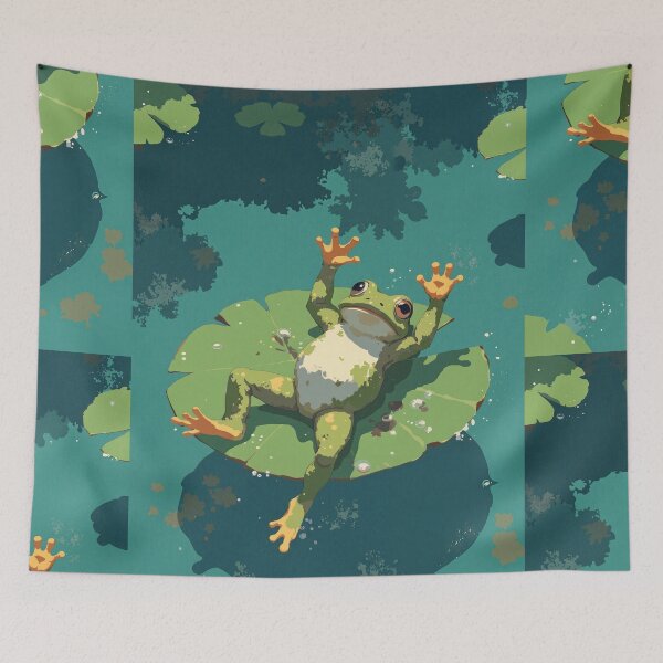 Item preview, Frolicking frog a symphony of joy in the designed and sold by MadeByHaresShop.